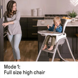 Ingenuity SmartClean Trio Elite 3-in-1 Convertible High Chair, Toddler Chair, and Booster Seat, For Ages 6 Months and Up, Unisex – Slate