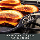 All-Clad H9112S64 Essentials Nonstick Hard Anodized 8.5 and 10.5-inch Fry Pans?? 2 Piece?? Grey